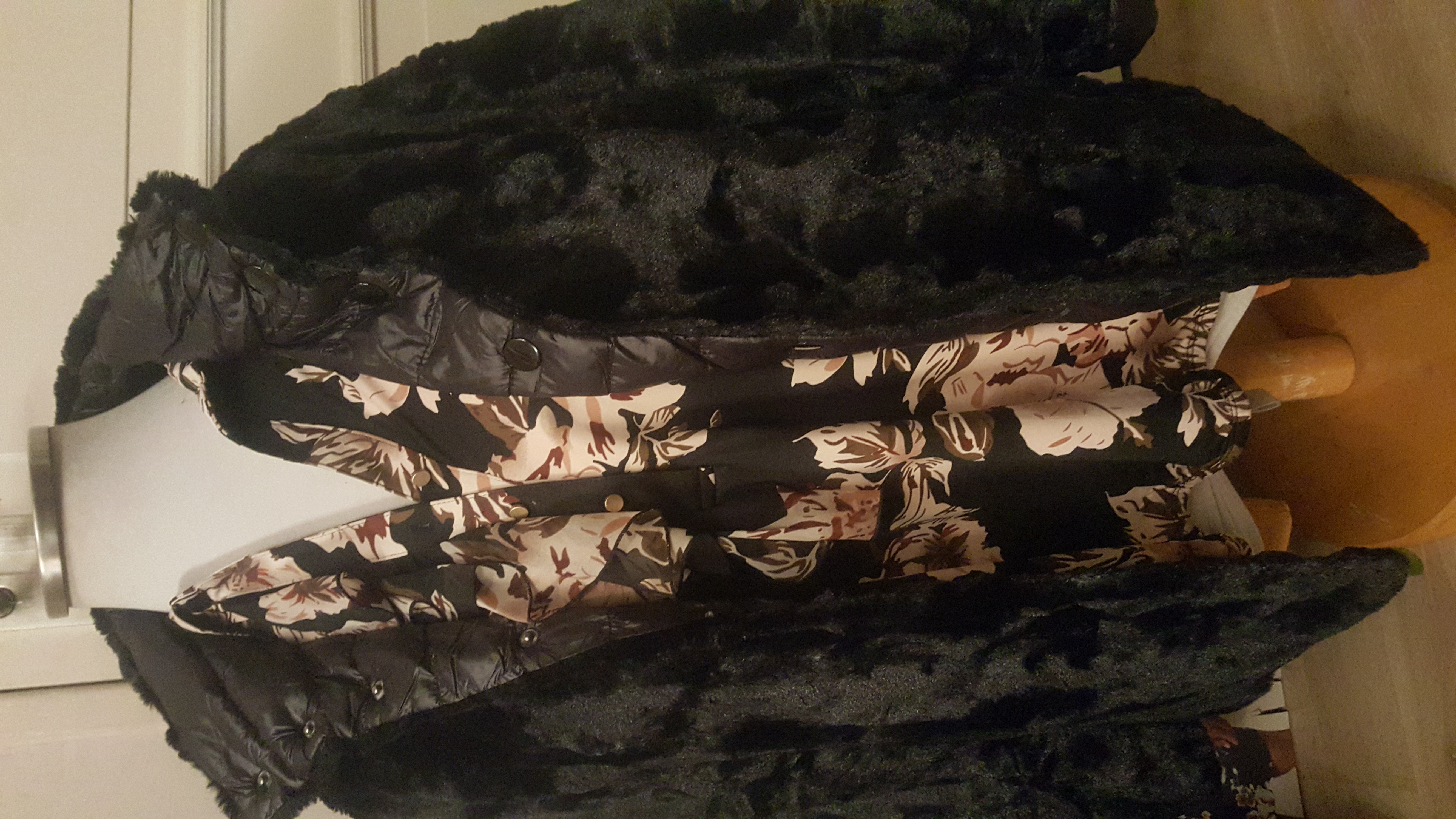 Manteau reversible imitation fourure