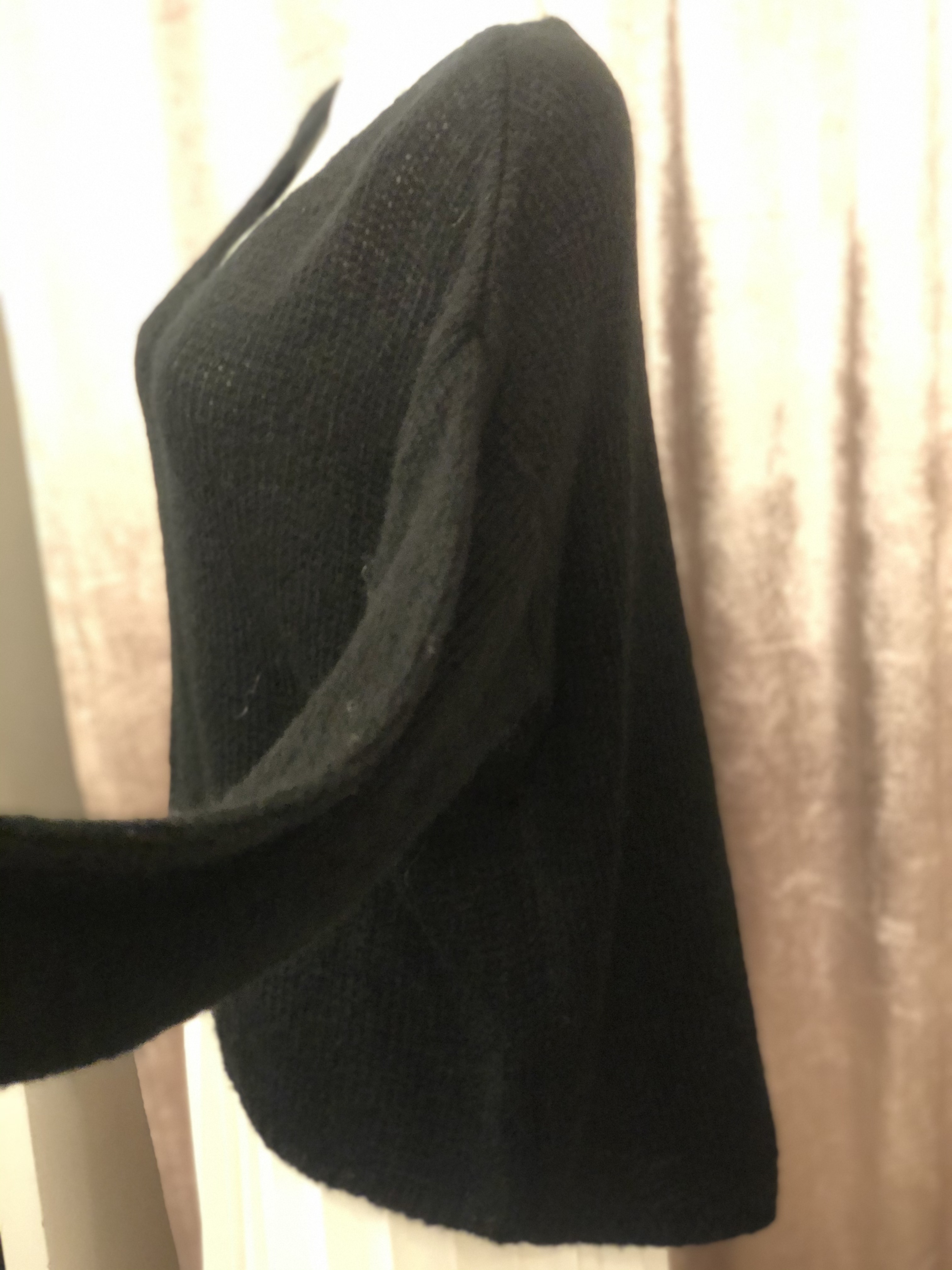 Zwarte effen fijne trui 