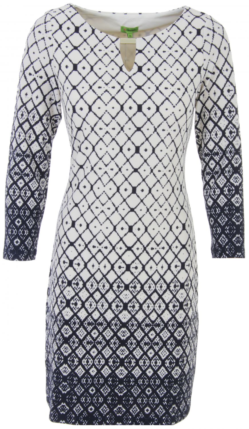 k-designk409p505 donkerblauw-wit