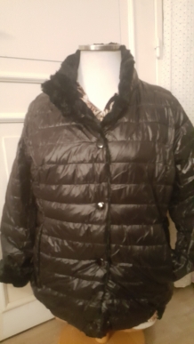 Manteau reversible imitation fourure