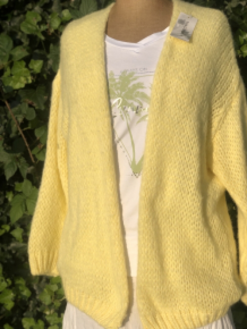 Bernadette-stijl vest zacht geel