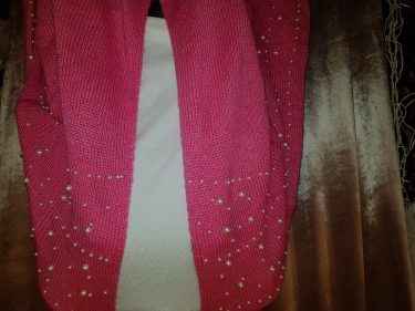 bernadettevest fuchsia met parels