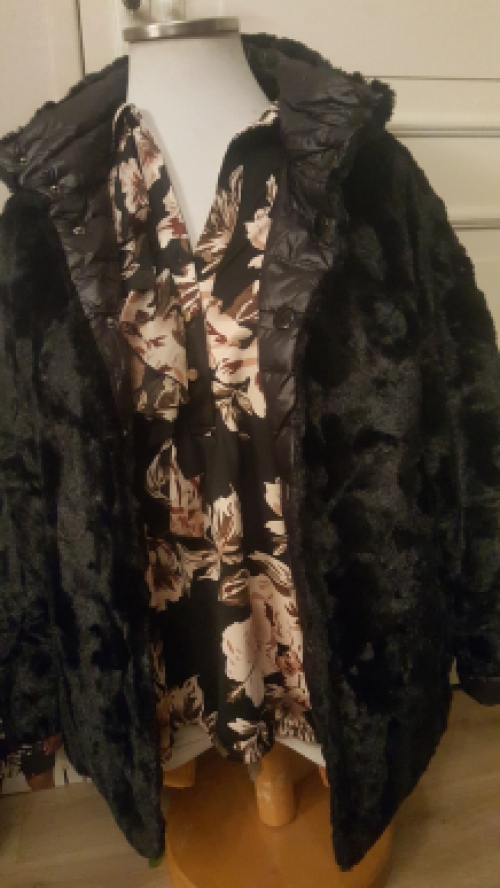 Manteau reversible imitation fourure