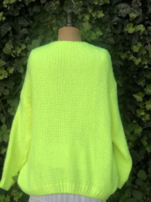 Bernadette-stijl vest fluo geel