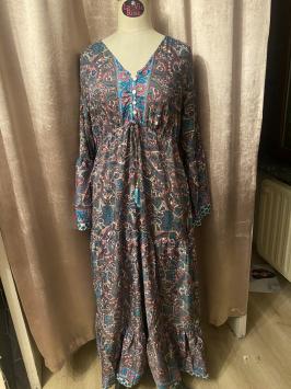 robe bohémienne en soie-viscose